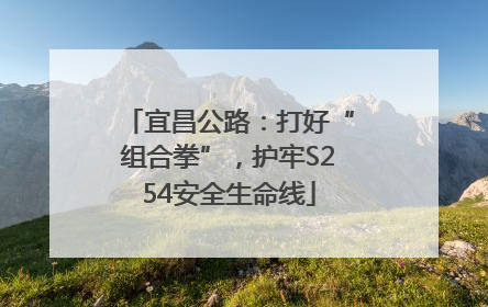 宜昌公路：打好“组合拳”，护牢S254安全生命线